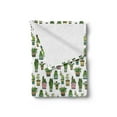 thumbnail image 2 of Cactus Soft Flannel Fleece Throw Blanket, Colorful Succulent Houseplants and Cactus Pattern Doodle Style Flowers Pots, Cozy Plush for Indoor and Outdoor Use, 60" x 80", Multicolor, by Ambesonne, 2 of 5