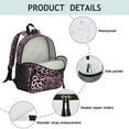 thumbnail image 4 of Leopard Print Backpack Backpack for School,Cute School Bag,Schoolbag with Adjustable Shoulder Straps & Padded Back,13.8"x11.4"x6", 4 of 6
