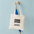 thumbnail image 4 of CafePress - Senior Citizen Tote Bag - Unisex Canvas Tote Bag, Beige, 1-Piece, 4 of 6