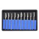 thumbnail image 5 of Juego de 10 cabezales de pulido dental de acero tungsteno, ideal para pulir y alisar dientes con máquinas dentales. Incluye estuche transparente para fácil almacenamiento., 5 of 6