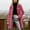 Hot Pink, variant on Womens Notch Lapel Single Button Long Straight Minimalist Formal Coat, Full Length Side Patch Pockets Loose Fit for Business Trips Downtown Events Hot Pink S