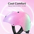 thumbnail image 4 of Casco de bicicleta Odoland Kids Sparkling Pink Mint 48-55 cm, 4 of 7