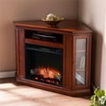 thumbnail image 4 of Bowery Hill Modern Touch Screen Wood Electric Corner Fireplace in Mahogany, 4 of 4