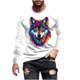 thumbnail image 2 of Blusas y camisas de manga larga con cuello redondo para hombre, blusa de manga larga con cuello redondo y estampado de moda para hombre, blusa de poliéster para hombre, 2 of 5