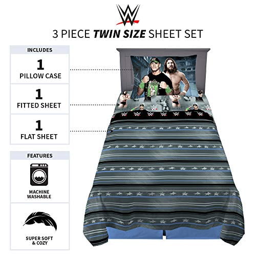 Franco Kids Bedding Super Soft Sheet Set 3 Piece Twin Size Wwe Wrestling Superstars Com - Wwe Twin Size Bedding Franco Kids Bedding Super Soft Sheet Set 3 Piece Twin Size Wwe Wrestling Superstars Com - Wwe Twin Size Bedding
