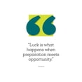 thumbnail image 3 of ArtsyQuotes 20x20 Black Modern Framed Museum Art Print Titled - Seneca Quote: Luck, 3 of 5