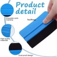 thumbnail image 4 of Professional Car Vinyl Wrap Squeegee with Protective Felt Edge Scratch-Free Large Square Window Tinting Tool for Auto Film and Decal Installation Blue, 4 of 7
