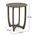 thumbnail image 5 of GDF Studio Andria Outdoor Round Acacia Wood Bistro Table, Gray, 5 of 8
