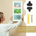 thumbnail image 3 of OULII 4Pcs Mirror Bracket Clips with Screws Black Zinc Alloy for Secure Glass Retainer, 3 of 8
