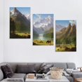 thumbnail image 4 of Nawypu  The Rocky Mountains Lander's Peak 1863 Canvas Art Print Wall Decor by Albert Bierstadt - 12''x16''X3 Panels, 4 of 4