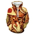 thumbnail image 4 of Sudadera con capucha de manga larga para hombre con estampado 3D de filetes, ensaladas, patatas fritas y comida, con estampado de hamburguesas, informal, 4 of 5