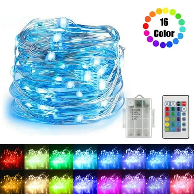 Buy 16ft Fairy String Lights Battery Powered Waterproof 16 Colors Decorative Twinkle Fairy Lights With Remote Perfect For Weddings Party Bedroom Online In Indonesia 540315648