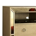thumbnail image 3 of Benzara 2 Drawers Wooden Media Chest With Loop Metal Handles, Gold, 3 of 5