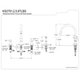 thumbnail image 4 of Kingston Brass Tuscany 8" Deck Mount Kitchen Faucet with Brass Sprayer, 4 of 4