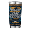 thumbnail image 3 of Lotusprint LLC Personalized Viking Stainless Tumbler 20oz Flat 2D Print, viking theme tumbler, to my viking gift, 3 of 4