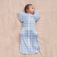 thumbnail image 2 of Love To Dream Swaddle Up Transition Bag, 4-way Stretch, Cotton Blend, 1.0 TOG, Blue Gingham, Large, 2 of 12