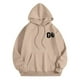 thumbnail image 3 of MHFRRA Sudadera con Capucha Informal para Hombre, Estilo Holgada, con Estampado, para El Día Del Partido de Fútbol, Cómoda y Cálida para Uso Diario En Otoño E Invierno Caqui, 3 of 4