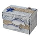 thumbnail image 2 of Pequeño joyero, caja decorativa de madera con tapa, contenedor de almacenamiento en estilo náutico. con pescado, 2 of 7