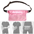 thumbnail image 4 of Swimming Waterproof Pouch Dry Bag with Wallet Key Protector Adjustable Waist Strap Pink, 4 of 9