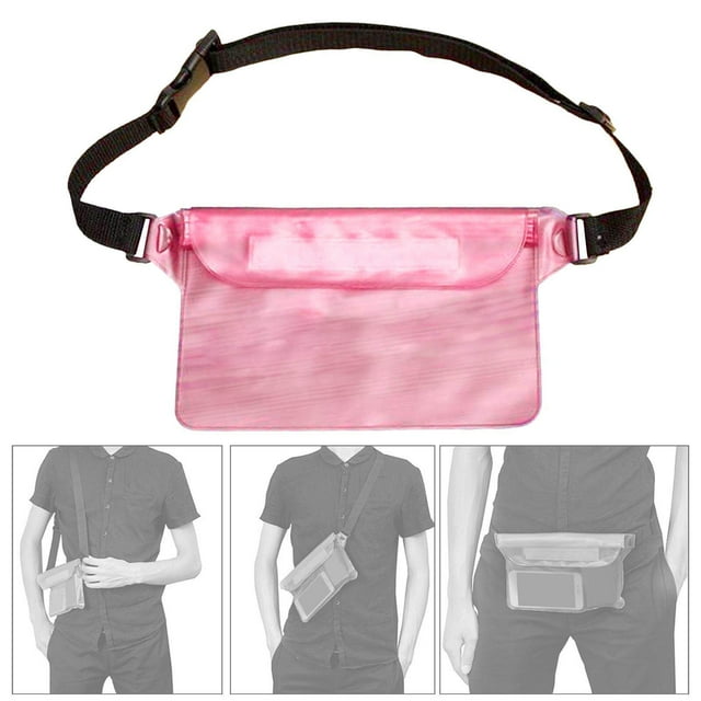 ziyahi Sac Étanche de Natation avec Sangle de Taille Réglable Rose
