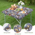 thumbnail image 4 of Cute Hedgehogs and Forest Animals Pattern Square Fitted Tablecloth with Elastic Edge,Square Table Cover,Washable Elastic Table Cover for Home Kitchen Party Decor 34"x34", 4 of 6