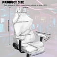 thumbnail image 2 of SCRAWLGOD White Marble Print 4 PCS Gaming Chair Covers Slipcovers Anti-Slip Dustproof Rotating Armchair Slipcovers Stretchy Gamer Chair Cover with Armrest Covers, 2 of 7