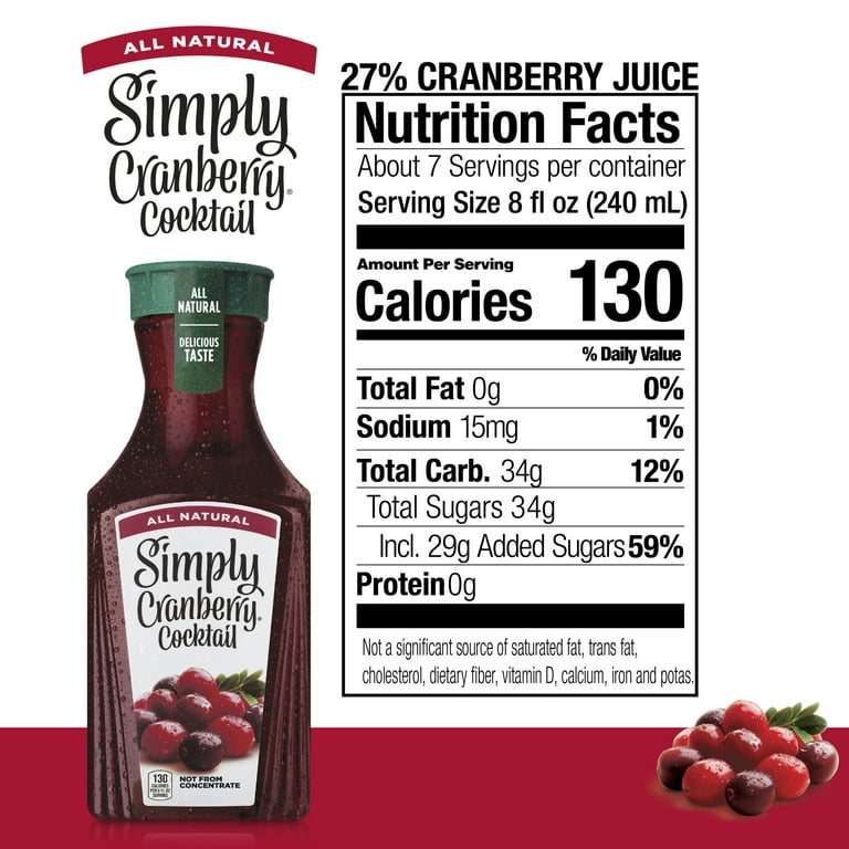 Simply Non-GMO, All-Natural Cranberry Cocktail Juice, 52 fl oz - Main Image
