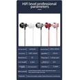 thumbnail image 5 of L-shaped 3.5mm Headphones 90 Degree Right Angle Plug Stereo Bass Headset Wire Control In-ear Earbuds Red, 5 of 5
