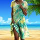 thumbnail image 1 of WILLBEST Vestidos De Verano Para Mujer Vestido Casual Con Estampado Floral Para Mujer Cuello Redondo Vacaciones Uso Diario Primavera Verano Básico Cómodo Elegante Atuendo Femenino 3067, 1 of 3