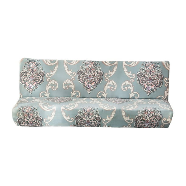 Funda de futón estampada de poliéster, protector de muebles, sofá elástico de poliéster. Flor gris