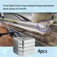 thumbnail image 5 of 4 Pieces Pontoon Corner Cap Aluminum Deck Protector Heavy Duty Rust Resistant for Boat Dock Marine, 5 of 8