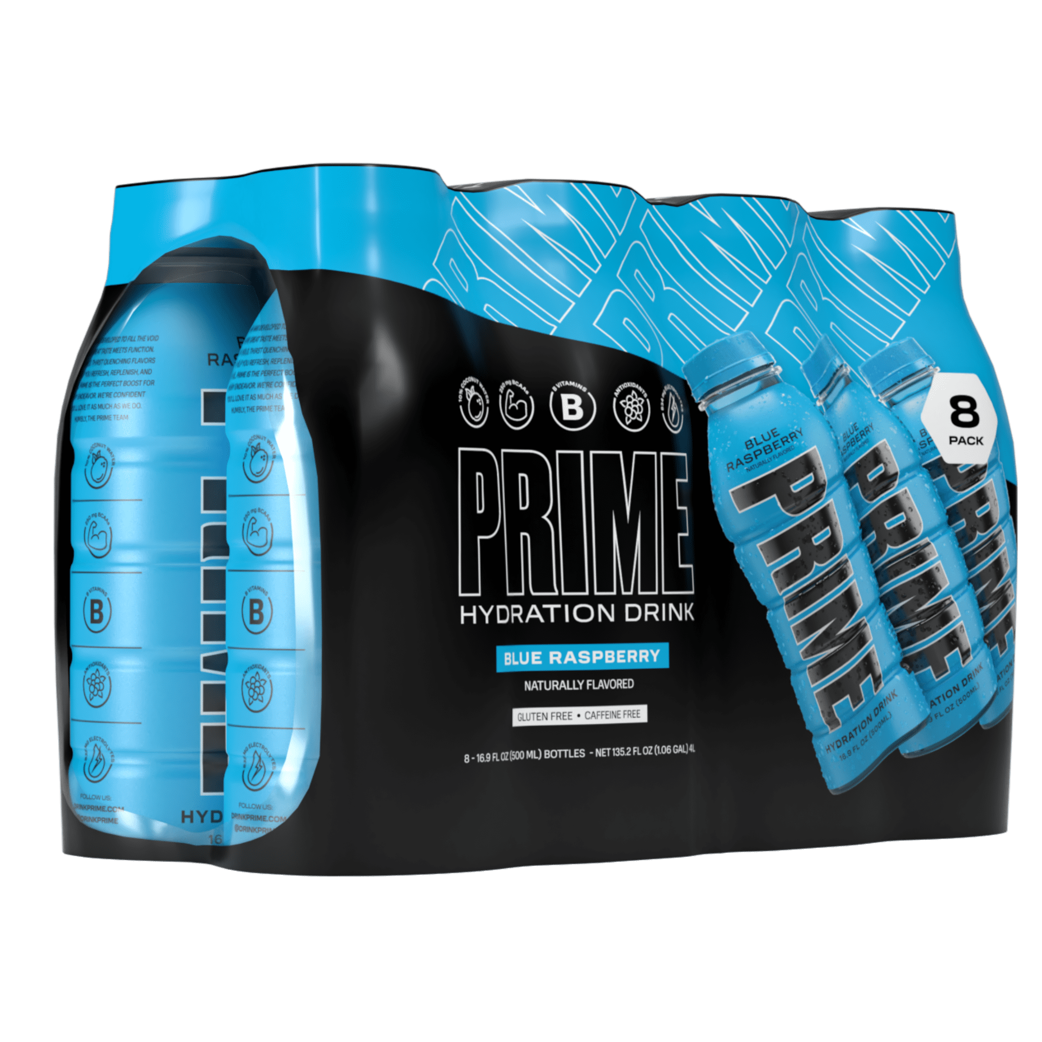 Prime Hydration Drink - Metal Insulation Bottle Exclusive - Blue Raspberry