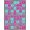 Pink Gray Turquoise, Pattern 9, variant on ODIKA 8'x10' Washable Area Rug Guitar Music Musical Instrument Cherry Scattered Notes Record for Living Room, Under Sectional, Family , Durable, Non-Slip