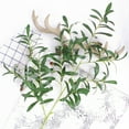 thumbnail image 4 of Ramas de olivo artificiales, hojas verdes artificiales realistas, tallos de plantas artificiales decorativas para fiesta en el jardín y boda, 4 of 5