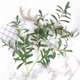 thumbnail image 4 of Simulación de rama de olivo diez tenedores hoja de olivo de seis tenedores hojas de plantas de simulación decoración de arreglos florales de boda traje nórdico-rama de olivo de 6 tenedores con fruta, 4 of 7