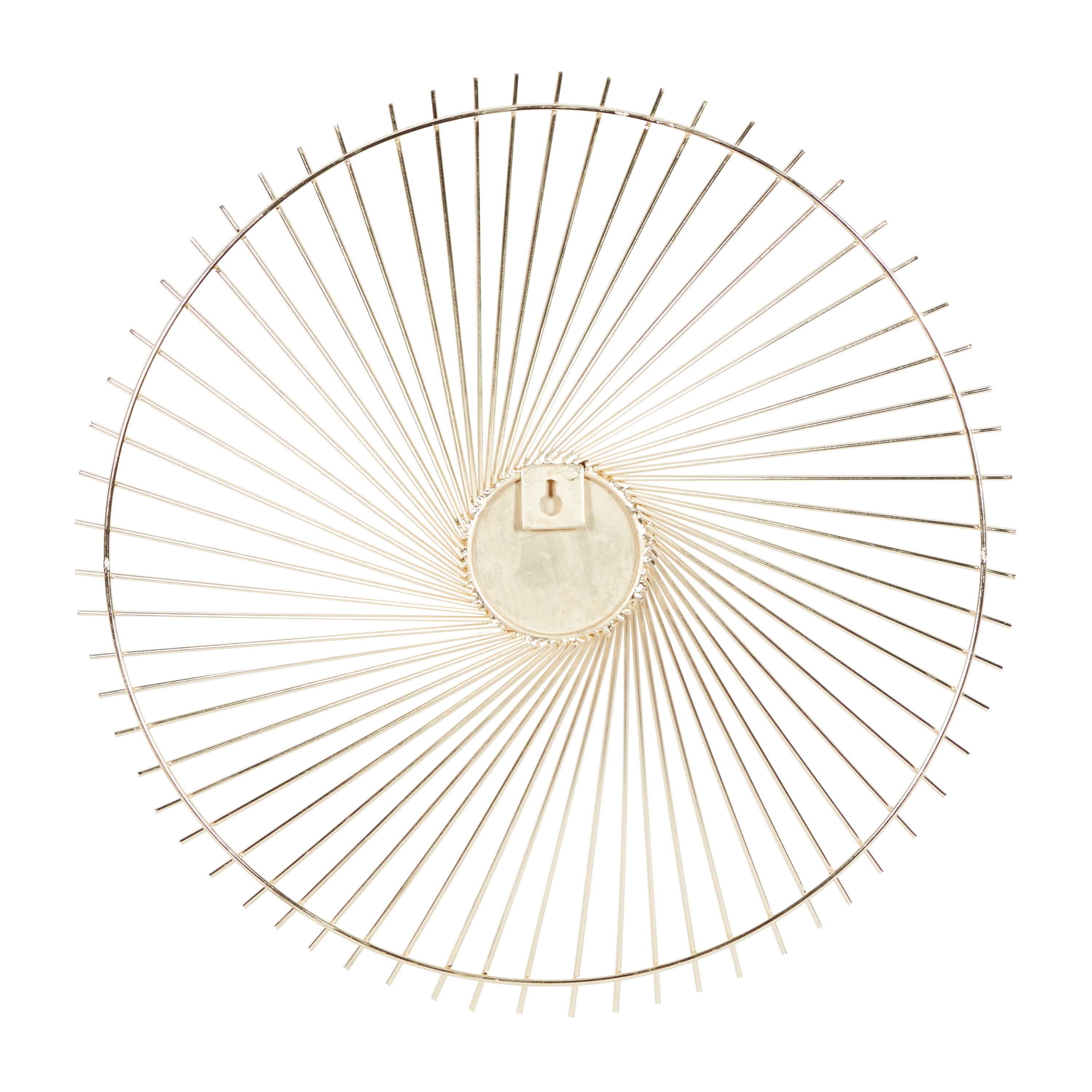 DecMode Gold Metal Radial Sunburst Wall Decor (3 Count)