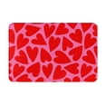 thumbnail image 2 of Front Door Mat Indoor Outdoor Outside Entrance - 16*24in Washable Red Love Heart Thin Bathroom Rugs Fit Under Door, Bath Rugs for Bathroom, Kitchen Rugs Mats for Floor, 2 of 6