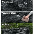 thumbnail image 6 of ZENELESS Fluffy Area Rugs for Living Room,4x6 Shag Rectangular Carpets for Bedroom Tie-dye Black Gray, 6 of 8