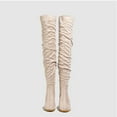 thumbnail image 5 of Over The Knee High Boots For Women Pull On Side Zipper Block Heel Thigh High Boots, 5 of 9