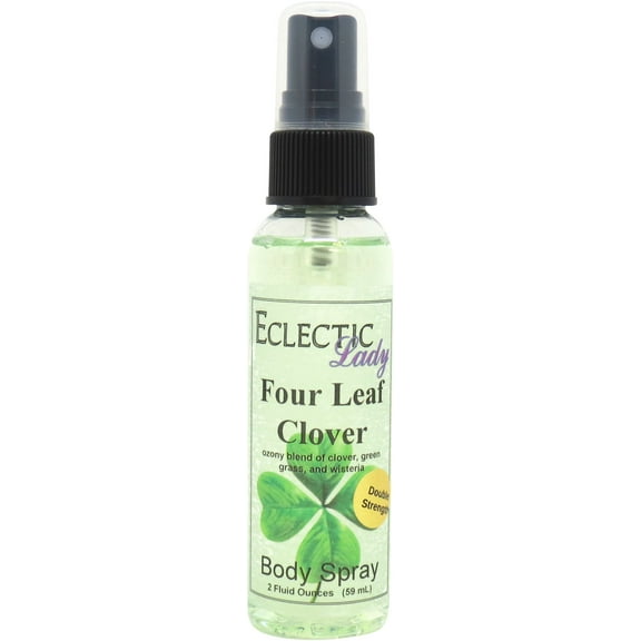Four Leaf Clover Body Spray, Eclectic Lady, Hydrating Mist, Unisex (Double Strength), 2 oz
