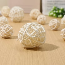 GAXIRE 15Pcs Rattan Balls Decorative Spheres White Wooden For Wedding Rattan Balls And Vase Filler
