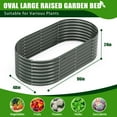 thumbnail image 7 of Set of 3: 8x4x2ft Oval Modular Metal Raised Garden Beds (Grey), 7 of 7