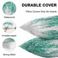 thumbnail image 4 of Waterproof Throw Pillow Covers Set of 2, 20x12 Inch Teal Botanical Decorative Pillowcases Outdoor Pillow Slip Cushion Covers Set for Couch Tent Watercolor Greenery Eucalyptus Leaves, 4 of 7