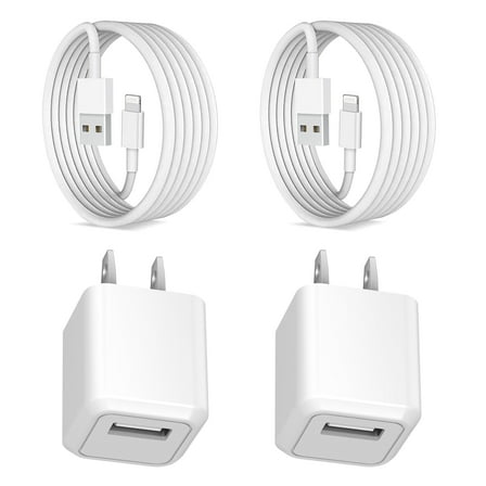 Coreykin iFast Wall Charger with Cable-iPhone Charger-2-Pack Compatible with iPhone 13/13Pro/12/12 Pro/11/11Pro/XS/Max/XR/X/8/8 Plus iPad