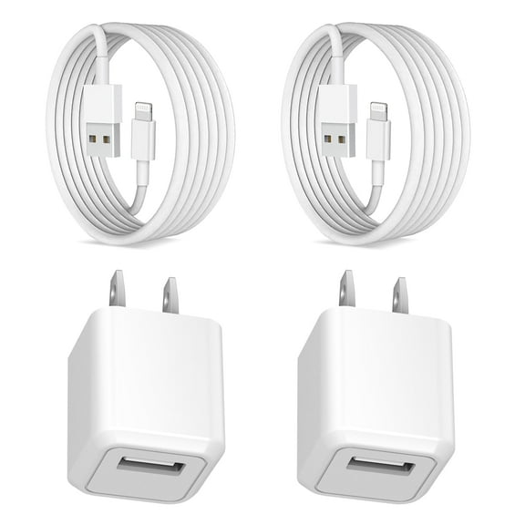 Coreykin iFast Wall Charger with Cable-iPhone Charger-2-Pack Compatible with iPhone 13/13Pro/12/12 Pro/11/11Pro/XS/Max/XR/X/8/8 Plus iPad