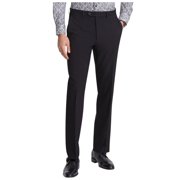 Tallia Mens Classic fit Dress Pants 36 / 30 Black Solid