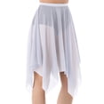 thumbnail image 1 of CHUANK Handkerchief Hem Mesh Wraps Ballet Classwear Dance Skirt Competition Performance Clothes with Elastic Waistband, 1 of 7