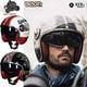 thumbnail image 2 of Casco de motocicleta Beon retro de doble lente, medio casco abierto, capacete para mujeres y hombres, certificación DOT ECE, casco de moto para Harley, 2 of 5