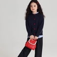 thumbnail image 7 of Girls' Cardigan Sweater Cute Heart Buttons Cotton Long Sleeve Crewneck Uniform Sweater for Girls Warm Knitted Cardigan Jacket, 7 of 7