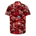 thumbnail image 2 of Merry Christmas Shirt for Men, Xmas Party Shirts Button Down Hawaiian Shirt Short Sleeve Shirts Snowflakes Printed Tshirt Funny Santa Claus Blouse Festival Tops Christmas Holiday Costume, 2 of 5